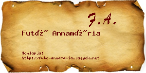 Futó Annamária névjegykártya